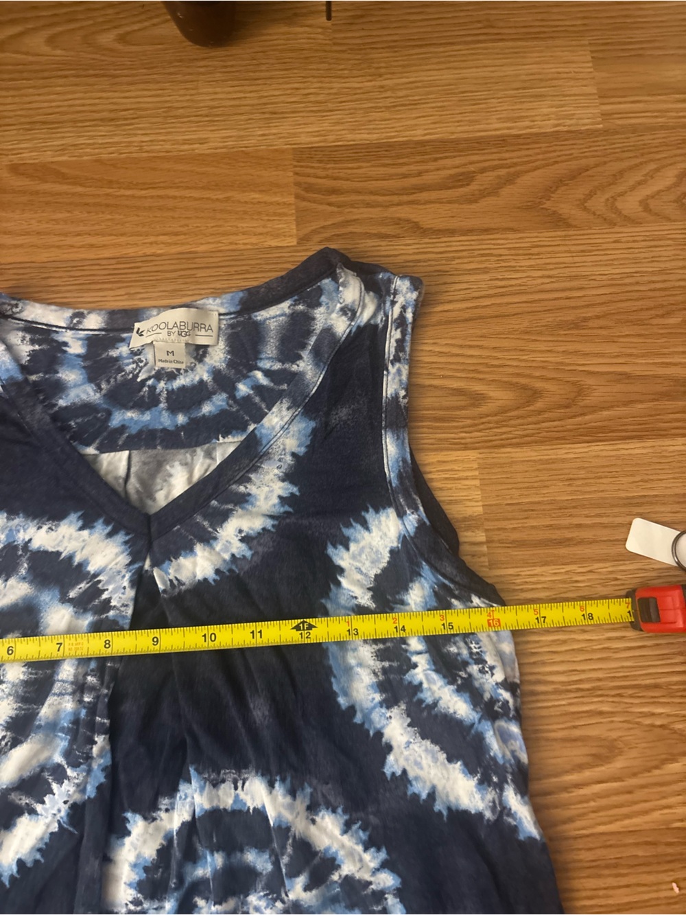 Koolaburra By Ugg Navy & White Tie-Dye Sleeveless Maxi Dress Size Medium - Picture 6 of 8